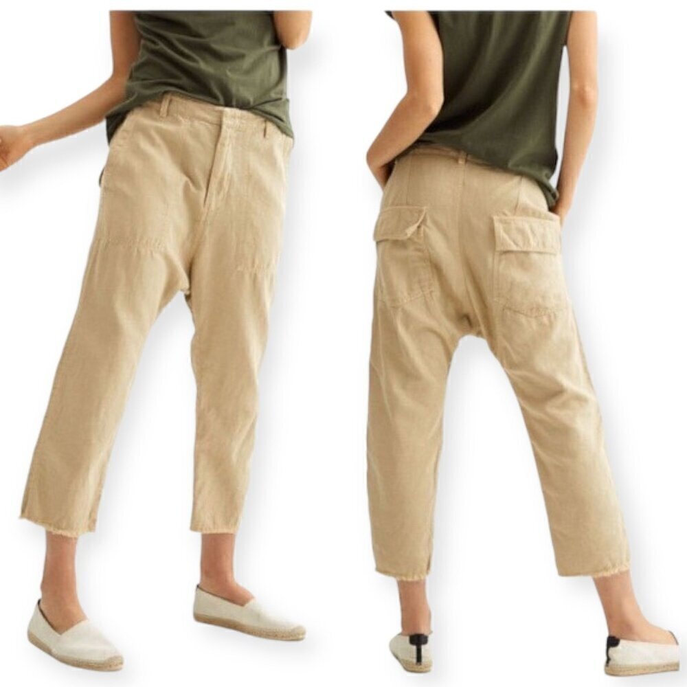 Nili Lotan Luna Pants Size 2, Sand, Beige
